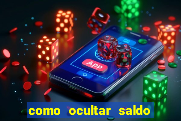 como ocultar saldo na betfair